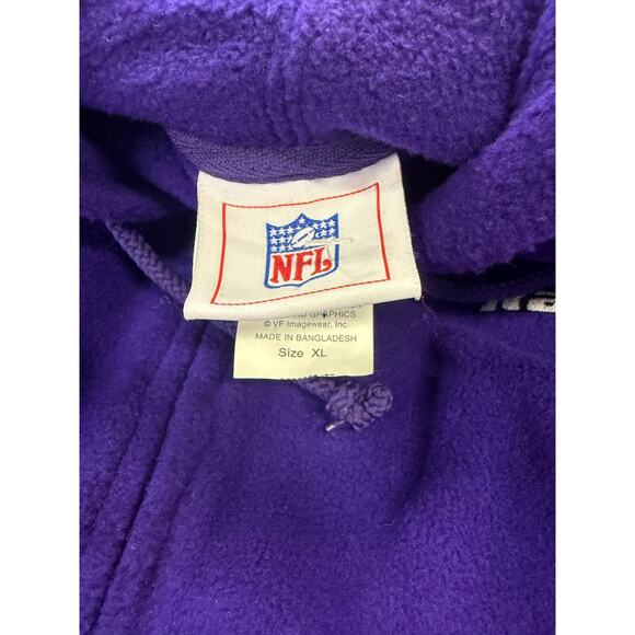 Baltimore Ravens Y2K Purple Full Zip Fleece Sweatshirt Sz XL NFL - Picture 6 of 7